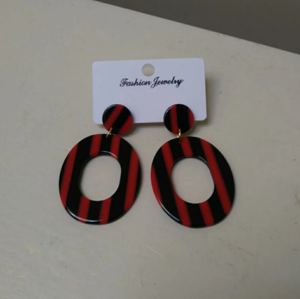 Multicolored Oval Earrings